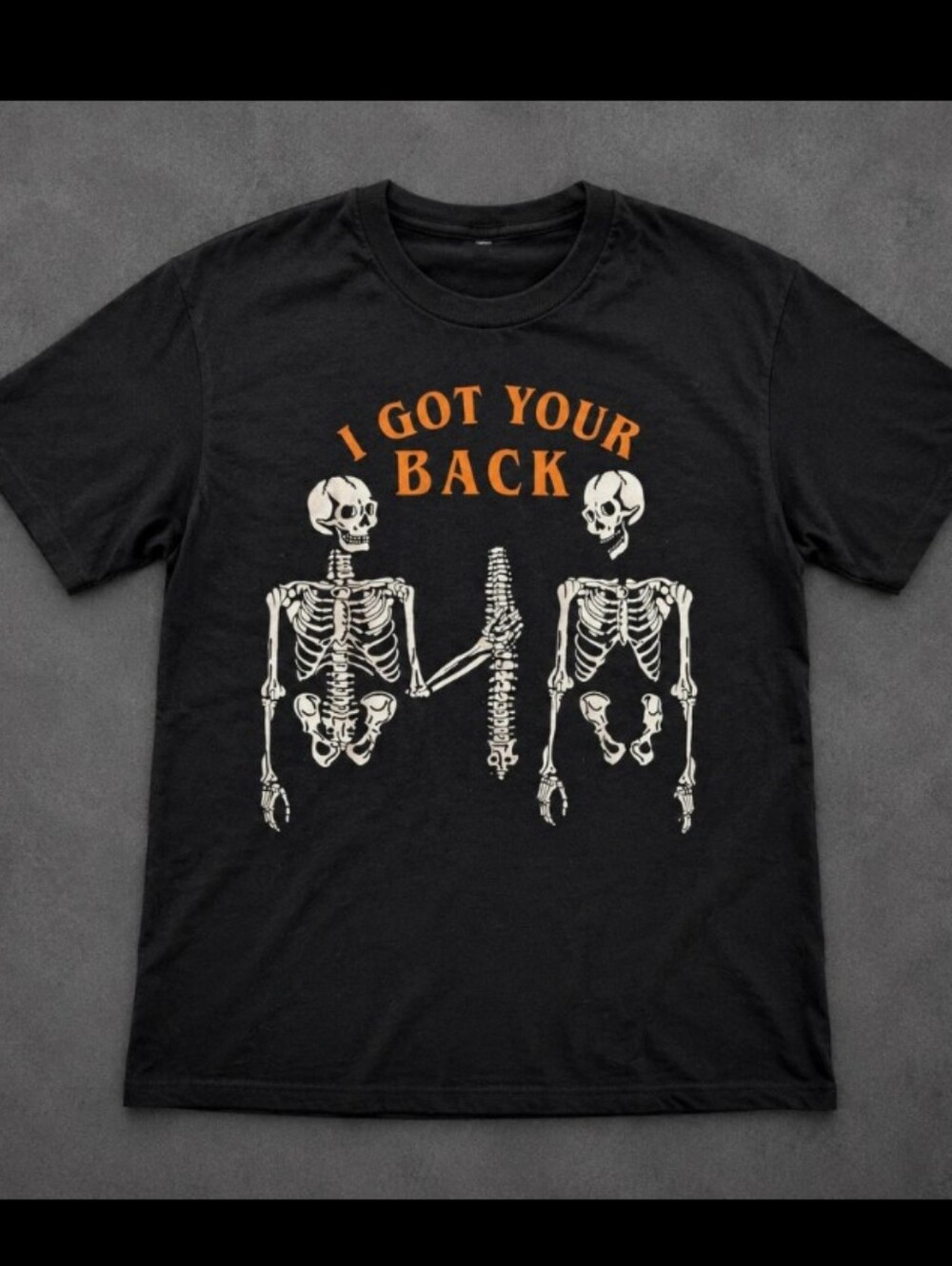 Way to Celebrate Halloween Youth XS (30-32) I Got Your Back Skeleton Graphic T-S